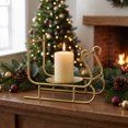thumbnail image 2 of Qholemyo Golden Metal Sleigh Candleholder Tabletop Ornament Home Decor For Christmas Xmas Table Decor, 2 of 6