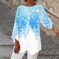 thumbnail image 1 of Meichang Hauts d'Automne pour Femmes Grande Taille T-Shirts Graphiques Pailletés Arbre de Noël Légers à Manches Longues Col Ras du Cou Chandail de Noël Hauts des Fêtes, 1 of 5