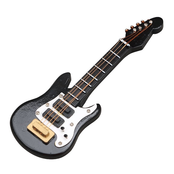 1:12 Doll House Mini Furniture Miniature Musical Instrument Pocket Musical Instrument Guitar Bass Model