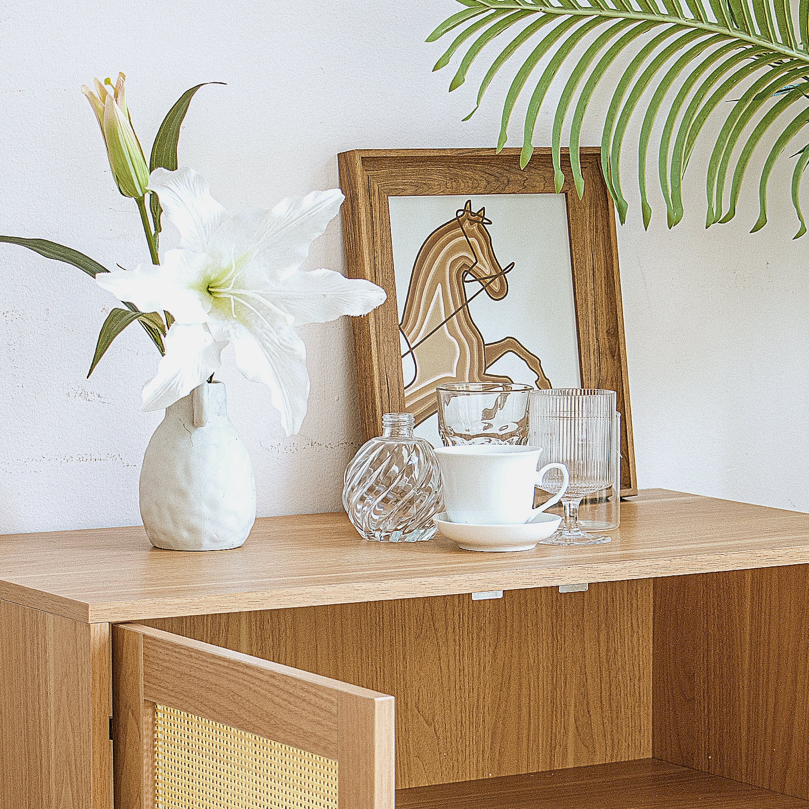 YYAo Mid-Century Buffet Sideboard Cabinets, Entryway Chest Kitchen Storage Cabinet for Dining Room, Living Room, Kitchen, Natural YYAo Mid-Century Buffet Sideboard Cabinets, Entryway Chest Kitchen Storage Cabinet for Dining Room, Living Room, Kitchen, Natural