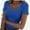 Royal blue, variant on Women Short Sleeve Scoop Neck Tops Shirts Fitted Summer Tshirt Tee