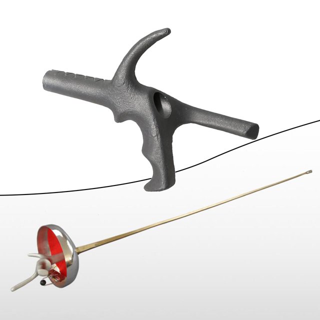Mango de lámina de esgrima, empuñadura de repuesto Equipos de esgrima duraderos para trabajo pesado Mango de Empuñadura de de esgrima, para entrenamiento, Niños Izquierda 12cm Hugo Mango de lámina de esgrima