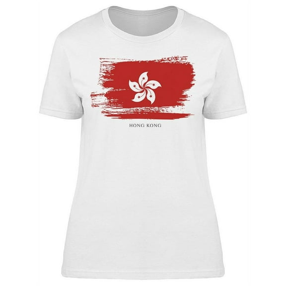 Hong Kong Brush Stroke Art T-Shirt Women -Image by Shutterstock, Female Large