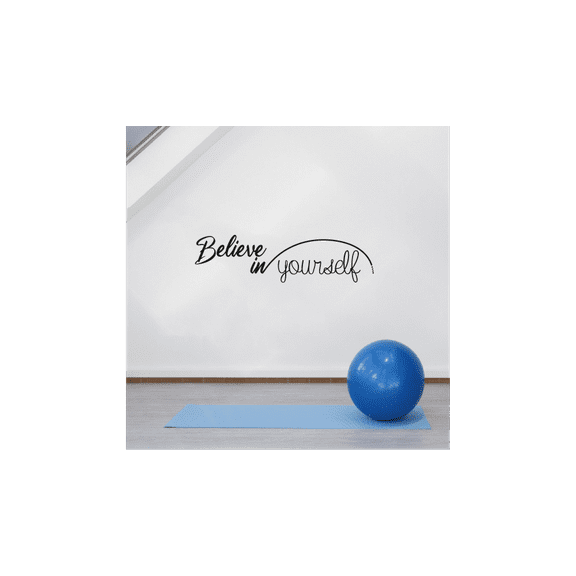 Believe In Yourself - Positive Life Quote Life Motivational Quote Inspiration Quote Vinyl Wall Art Wall Sticker Wall Decal Decoration For Home Room Class Room Office Living Room Size (18x20 inch)