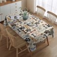 thumbnail image 2 of Paw Prints and Bones Rectangle Tablecloth 60"x84",Waterproof Polyester Rectangle Table Cloth, Wipeable Spillproof Polyester Tablecloth for Dining, Camping, Indoor and Outdoor, 2 of 5