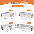 thumbnail image 6 of 8Pcs Cake Ring, Stainless Steel Tart Ring, Multi Shaped Baking Rings, 6 of 6