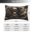 thumbnail image 2 of Balery Gold Rose Skull Funda de Cojín Estampada, Regalos para Mujeres, Regalos de Amor para Ella, Regalos para Novia o Esposa, Funda de Almohada-20"x30", 2 of 6