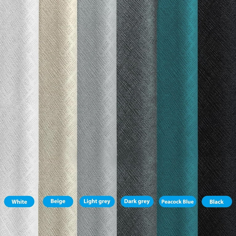 Blackout Room Divider Curtain - Noise Reducing Privacy Panel, W15ft X H8ft, White