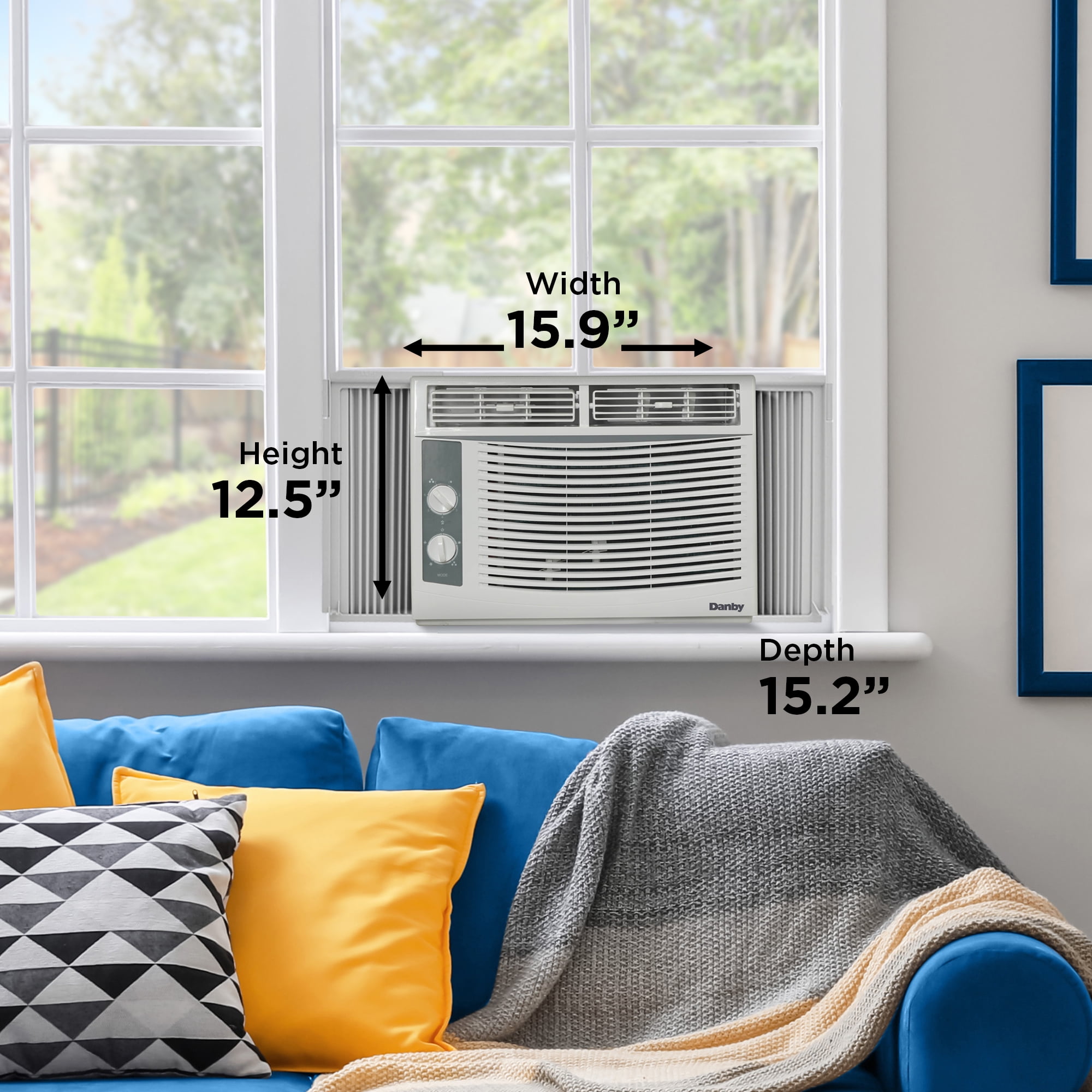 Danby 5,000 BTU Window Air Conditioner for Rooms Up To 150 sq. ft. in White