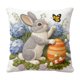 thumbnail image 2 of Funda para cojines de Pascua 18 pulgadas – pelusas cortas, funda decorativa decorativa bordada suave, multicolor, 45x45 cm, sofá, dormitorio, salón, decoración del hogar, 2 of 6