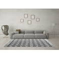 thumbnail image 3 of Ahgly Company Indoor Square Abstract Gray Modern Area Rugs, 4' Square, 3 of 4