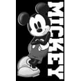 thumbnail image 2 of Junior's Mickey & Friends Black and White Mickey Mouse Graphic Tee Black Medium, 2 of 3