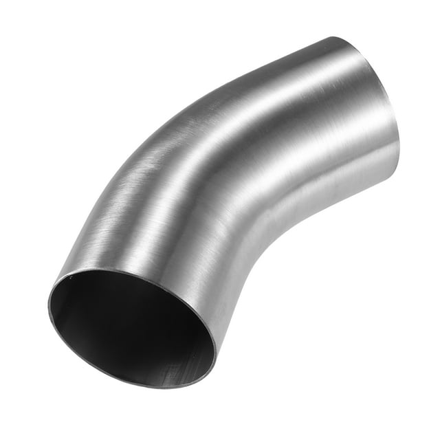 1 Uds DE 3,5 Pulgadas 45 Grados Escape Codo Tubería SS304 Acero Inoxidable