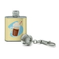 thumbnail image 2 of Root Beer Float Stainless Steel 1oz Mini Flask Key Chain, 2 of 3