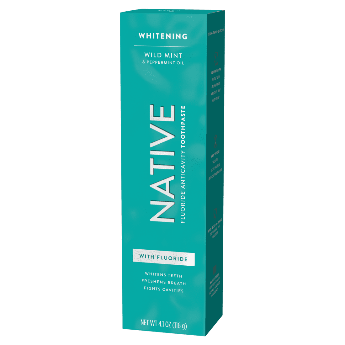 Native Whitening Wild Mint & Peppermint Oil Fluoride Toothpaste, 4.1 oz (3 Pack)