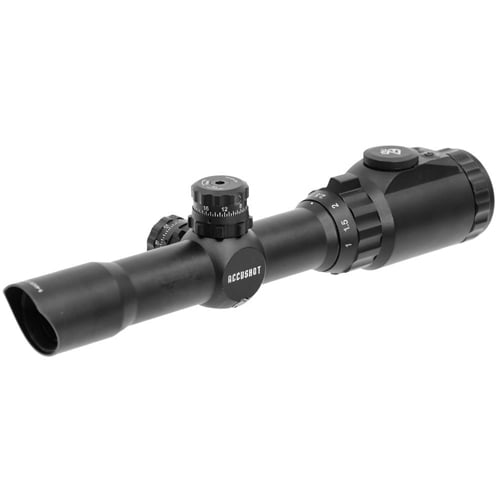 TARGET 1-4x28 E Red/Green/Blue Reticle Long Eye Relief Illumination Rifle Scope 