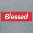 thumbnail image 1 of Teelocity Blessed Graphic T-Shirt (Medium - Standard Fit, Athletic Heather), 1 of 16