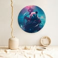 thumbnail image 5 of Bingfone DJ Panda Hot Air Balloon Print Bone China Dinner Decorative Plates,Handmade Ceramic Dinner Plate with Stand for Home Club-7in, 5 of 6