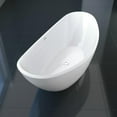 thumbnail image 4 of 75" Streamline N-10200-75FSWH-FM Freestanding Tub and Tray With Internal Drain, 4 of 4