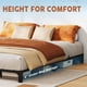 thumbnail image 4 of King-size heavy duty 6-pulgada negra metal marco de cama con iron slat support, no box spring, 800lbs capacity, 4 of 6