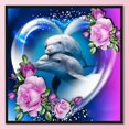 thumbnail image 1 of Cuadros Decorativos Bordado completo DIY Kits de punto de cruz Impreso Dolphin 11CT Costura Decoración para el hogar Ndcxsfigh Nuevos Originales, 1 of 8