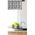 thumbnail image 3 of Ambesonne Black and White Window Valance, Foliage Plant, 54" X 18", Black White, 3 of 3
