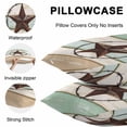thumbnail image 5 of Throw Pillow Covers 18x18 Inch Set of 2, Beige Sage Green Texas Star Waterproof Outdoor Pillow Covers, Vintage Stars Wooden Decorative Cushion Pillowcases for Couch, Sofa, Bed, Garden, Patio, 5 of 9