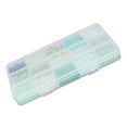 thumbnail image 2 of Craft Seed Beads, Glass Seed Beads Durable Shiny 15 Compartments  For Clothes Light Green,Blue,Yellow,Light Purple, 2 of 8