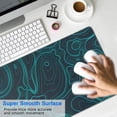 thumbnail image 4 of Blue Line Mountain Topographic MapLine Theme&nbsp;mouse Padswaterproofnon Slip&nbsp;for Office Home Work GamingmousepadRubber Base Mousepad with Stitched Edges 31.5x11.8inches, 4 of 7