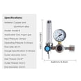 thumbnail image 3 of Yeacher G5/8'' 0-25Mpa Argon Flow Meter Leakproof Gas Pressure Regulator Flowmeter Argon Pressure Regulating Valve Argon Regulator Pressure Reducer, 3 of 7