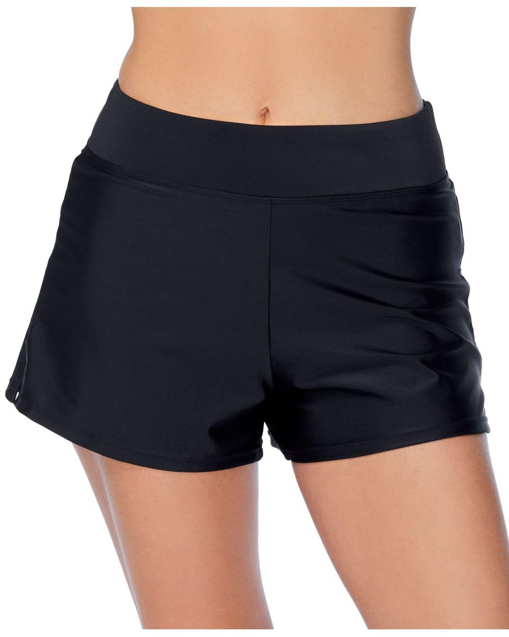 Island Escape Pull-on Swim Shorts In Black