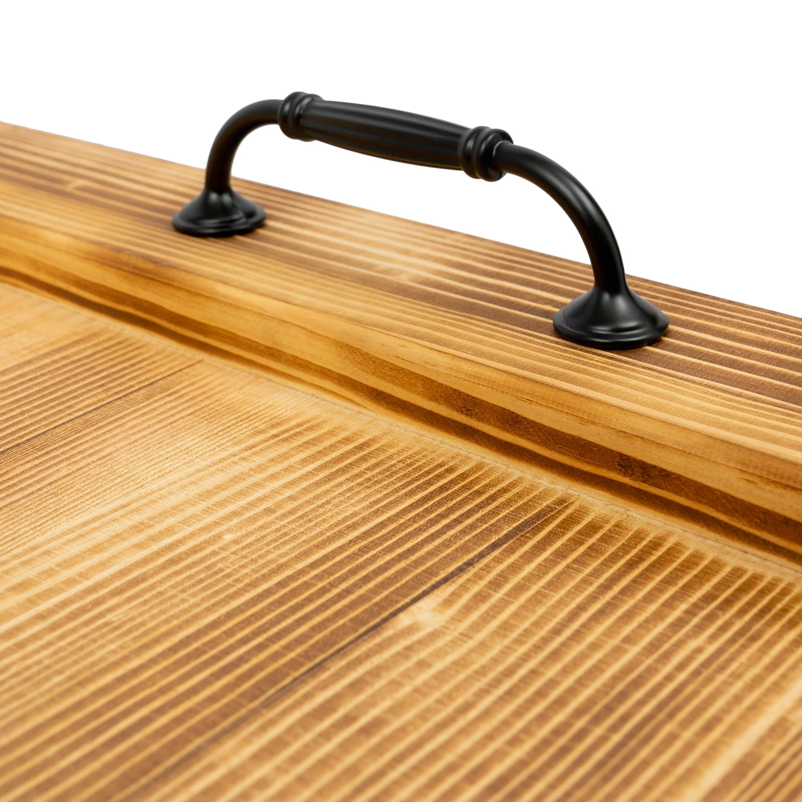 30*22 in Wood Stove-top Cover with Handles Wood Tray For Home Restaurants Bars Coffee Houses
