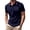 Navy #46, variant on Men's Summer Polo Shirts Short Sleeve Solid Color Basic Golf Work Collared Shirts, 2XL