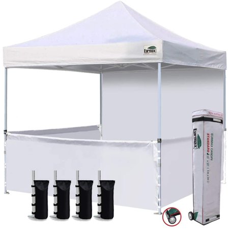 Eurmax 10'x10' Ez Pop-up Booth Canopy Tent Commercial Instant Canopies with 1 Full