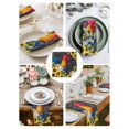 thumbnail image 3 of Farmhouse Rooster Cloth Napkins Set of 8 Reusable Dinner Napkins, Black Retro Botanical Sunflower Floral Cocktail Napkin Washable Table Napkins for Wedding/Holiday Party/Baby Shower 20"x20", 3 of 7