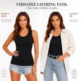 thumbnail image 4 of Women's Ribbed Tank Top, Viscose Sleeveless Round Neck Fitted Cami Shirts for Casual Daily Layering, 4 of 7