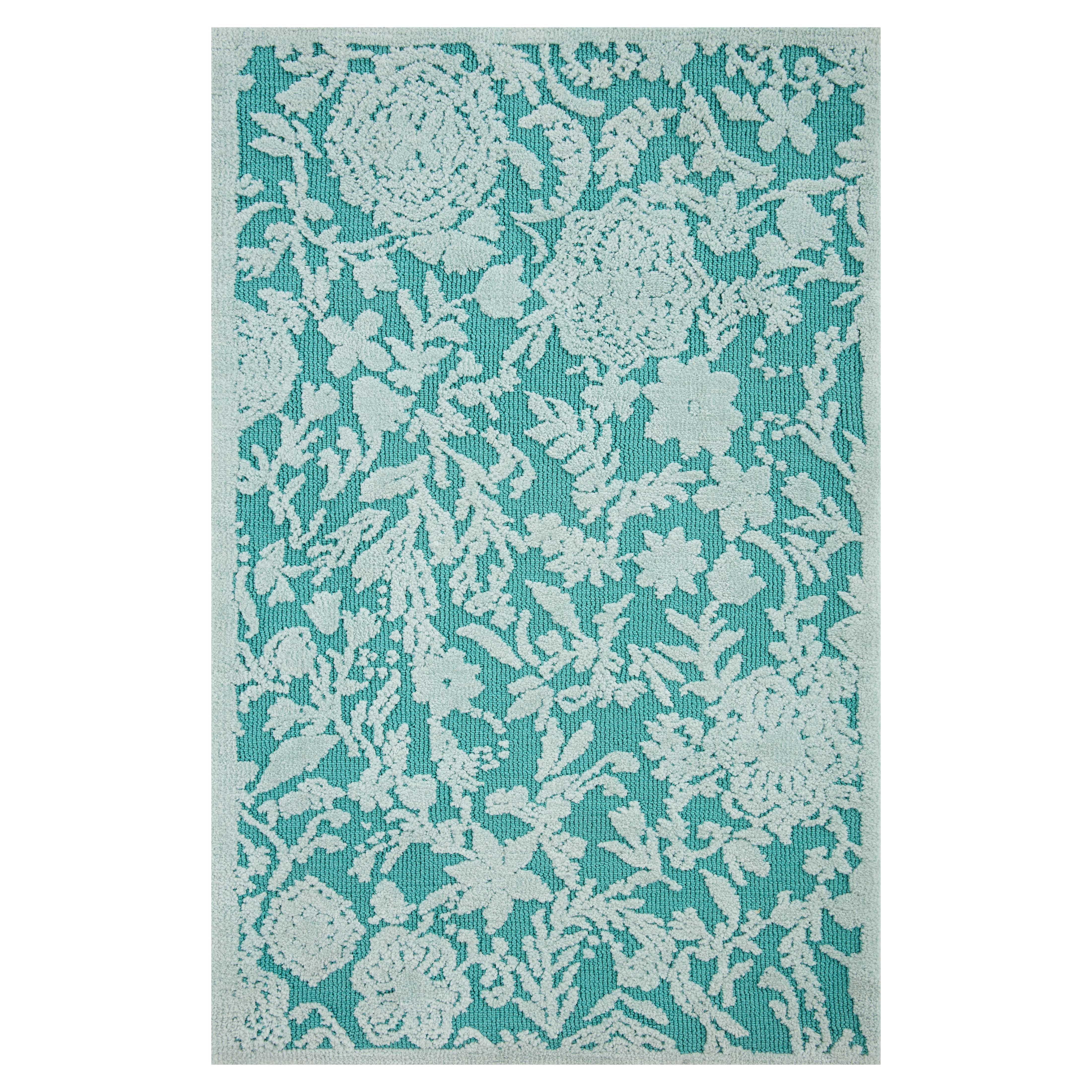 The Pioneer Woman Tonal Toss Microfiber Blue Accent Rug, 30" x 46"
