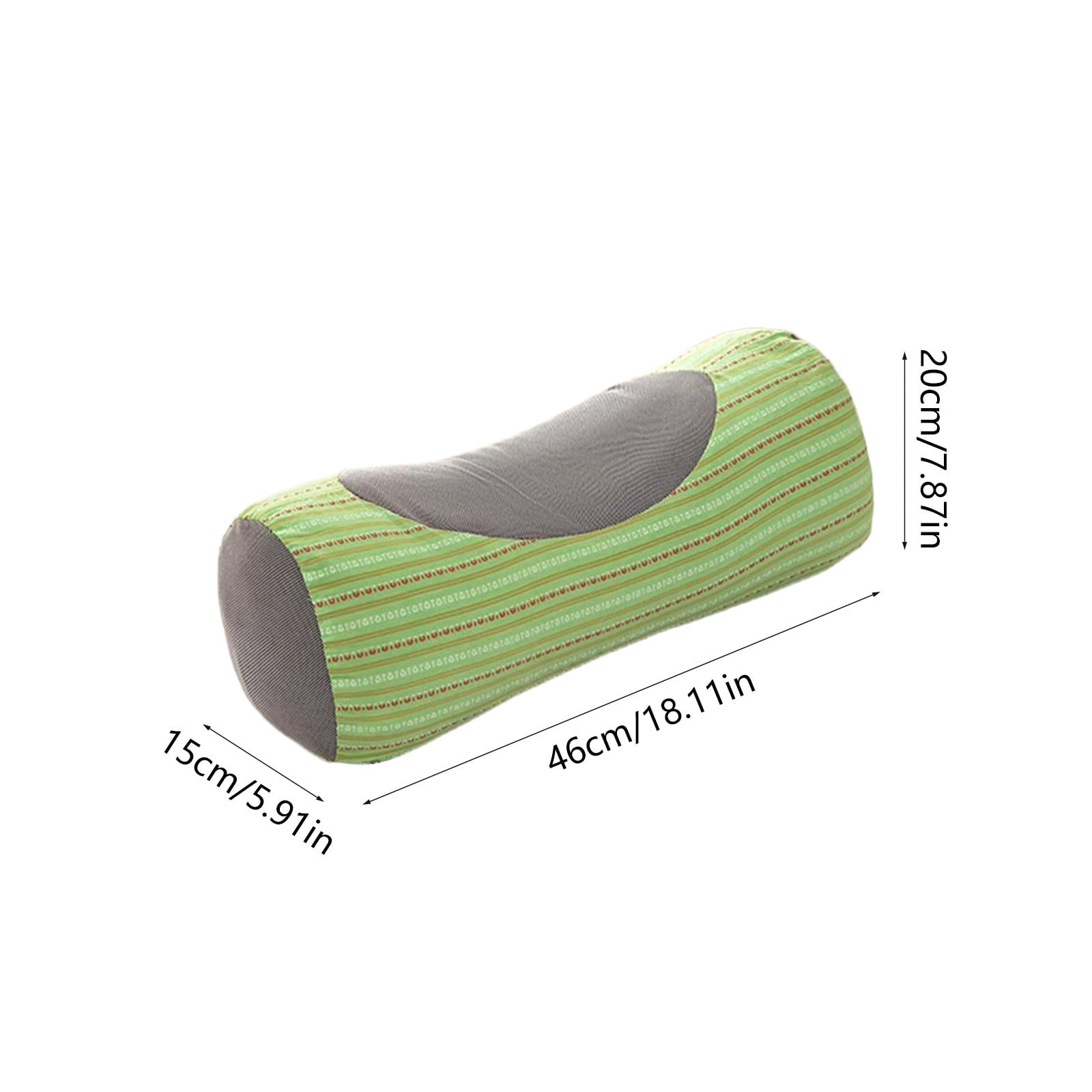 Buckwheat Cervical Neck Pillow – Adjustable Neck Roll for Sleeping, Ergonomic Neck Support Bolster for Side & Back Sleepers, Pillow for Neck Pain Relief. (18.1*7.9*5.9In Green)