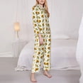 thumbnail image 3 of Fotbe Corn Sunflowers Pattern Long Sleeve Pajama Set for Women,Sleepwear Set,2-piece Loungewear Set,Soft PJs Comfy Nightwear with Pockets -XX-Large, 3 of 7
