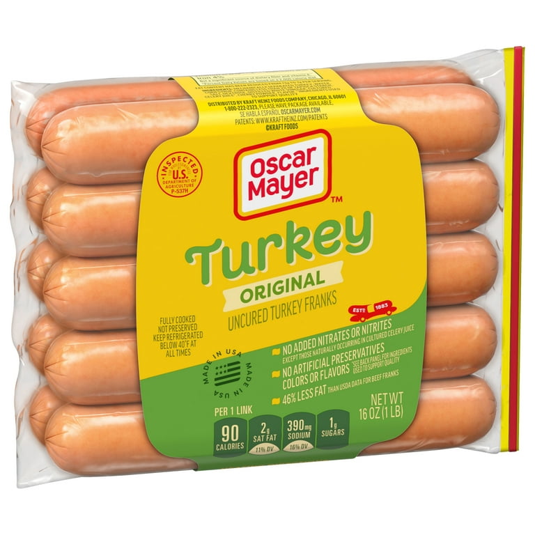 .com: Oscar Mayer Turkey Uncured Franks Hot Dogs (10 Ct Pack
