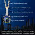 thumbnail image 2 of Gem Stone King 10K Yellow Gold Blue Mystic Topaz and White Lab Grown Diamond Pendant Necklace for Women (0.55 Cttw, Round 5MM, Gemstone, with 18 inch Chain), 2 of 5