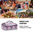 thumbnail image 7 of Iauyy Casserole Carrier for Hot Food Insulated Casserole Travel Carry Bag with Lid Food Warmer Bag for Party/Picnic,Soft and Purple, 7 of 7
