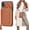 Brown, variant on Crossbody Wallet Case for iPhone X Xs, RFID Blocking PU Leather Zipper Handbag Purse Flip Cover, Kickstand Folio Case with Card Slots Holder Wrist Strap Lanyard 5.8 Inch (Rose Gold)