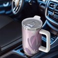 thumbnail image 6 of Floral 40oz Tumbler– Stainless Steel Insulated Tumbler with Handle and Straw, Large Capacity Travel Cup for Hot & Cold Drinks,Thanksgiving,Christmas, Spring,Flower, 6 of 6