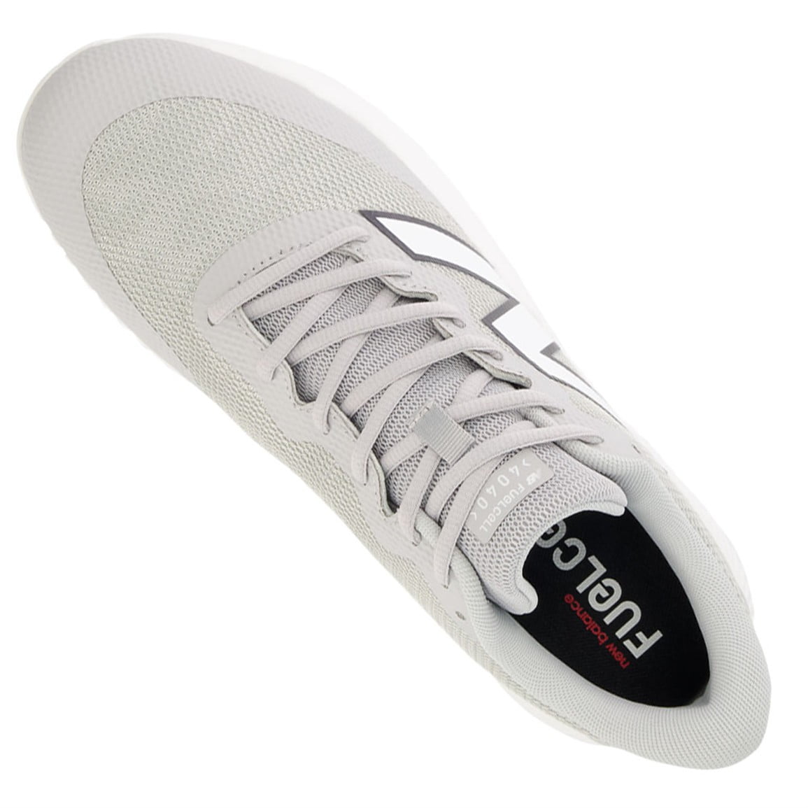 New Balance Mens FuelCell 4040v7 Turf Trainer Baseball Shoes Grey/White 12