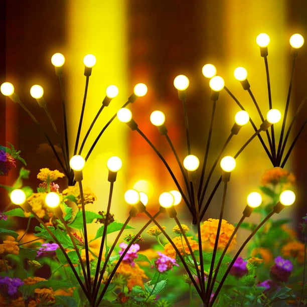Luces Solares de Exterior AAOVEFOX Tipo Luciérnaga para Jardín Paquete de 6