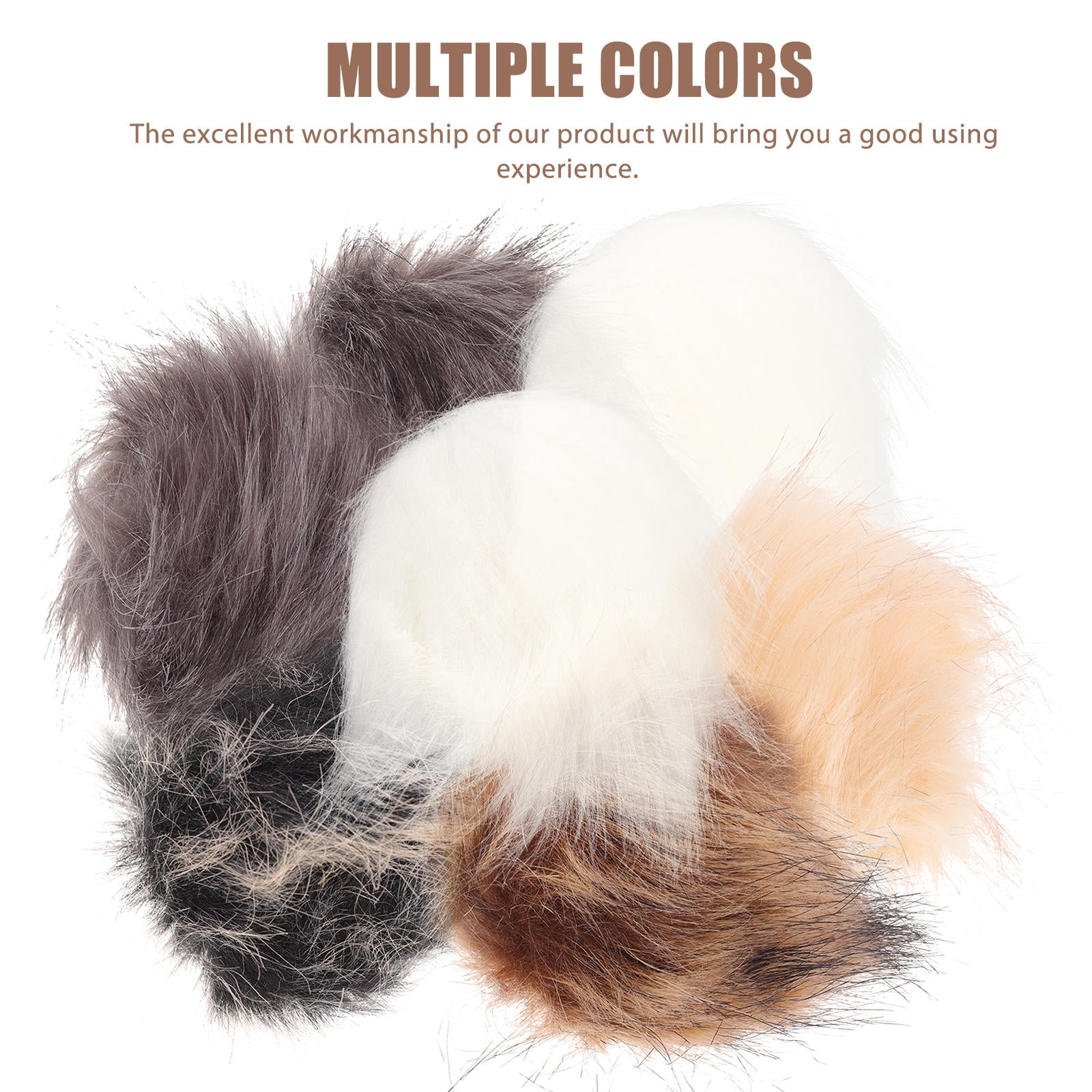 HEANUJJ 30 Pieces Assorted Colorful Artificial Wool Pom Poms for Hats, Clothing, Crafts, Decorations and Accessories