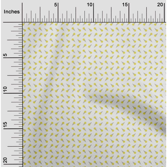 oneOone Cotton Poplin Twill White Fabric Ice Cream Food Sewing Material Print Fabric By The Yard 56 Inch Wide