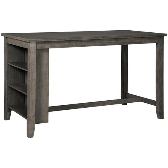 Pemberly Row Contemporary Counter Height Dining Table in Gray