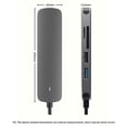 thumbnail image 4 of Tipo-C Convertidor Hub 5 En 1 Aleación De Aluminio Ranura Para Tarjeta De Memoria Tf Portátil 4K Usb 3.0 2.0 Práctico Fácil Operación Dispositivo De Estación De Acoplamiento De Conveniencia Portátil Noticed EL008164-00, 4 of 5
